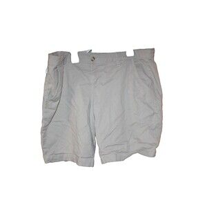 Aéropostale Bermuda Twill Shorts Womens Size 12 Beige Khaki Casual Mid Rise